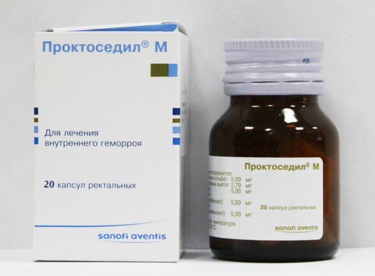 Свечи Проктоседил М при геморрое