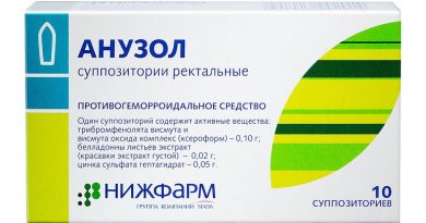 Анузол свечи